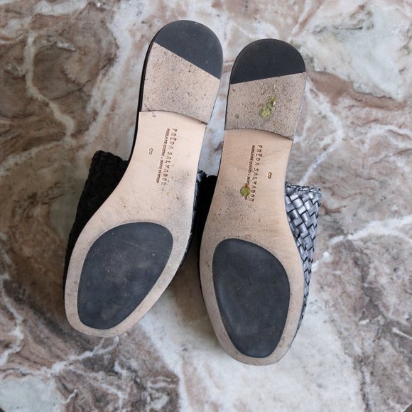 Freda Salvador Phoebe Woven Black Mule Size 8 - Picture 7 of 7